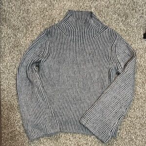 Women’s Striped Gray Sweater